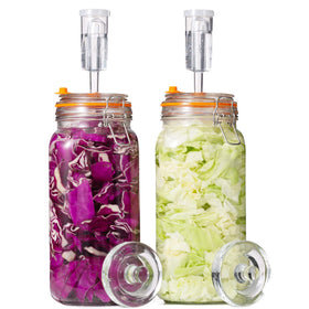 JILLMO fermenting jar with wide mouth 2L for easy filling and quick cleaning.