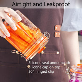 JILLMO glass fermenting jar lid and airlock provide airtight protection