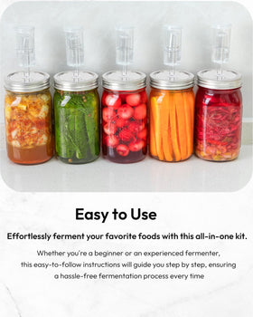 JILLMO setup demonstrates use with pickles, kimchi, and sauerkraut