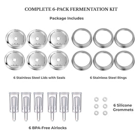 JILLMO stainless steel lid with airlock system for steady fermentation
