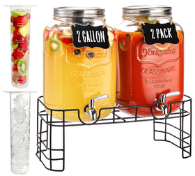 JILLSKY 2-gallon drink dispenser stand keeps beverages elevated and organized for events.