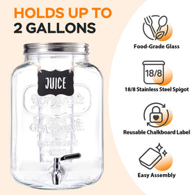 JILLSKY ice-water and iced-tea ready dispenser for everyday meals and celebrations.