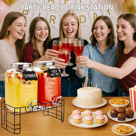 JILLSKY large-capacity 2-gallon dispensers are ideal for parties and family gatherings.