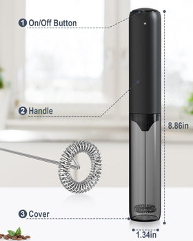 JIMYIU long-lasting battery supports daily frothing.