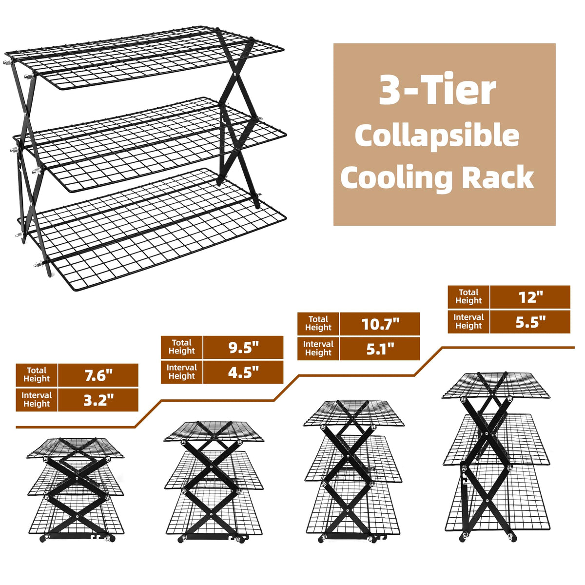 JINANJUNGU stackable design saves space when tucked away after use.