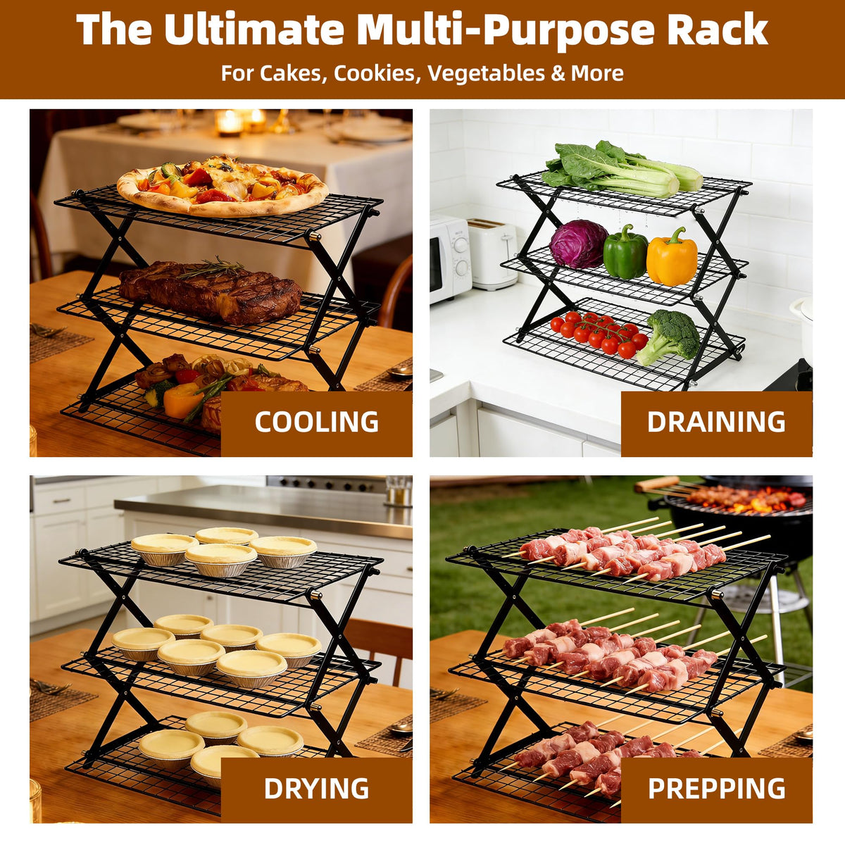 JINANJUNGU non-stick coating ensures easy food release and quick cleanup.