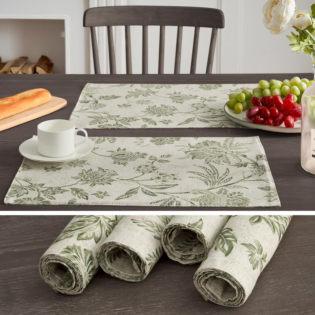 jinchan fall placemats protect surfaces while adding rustic cottagecore charm.
