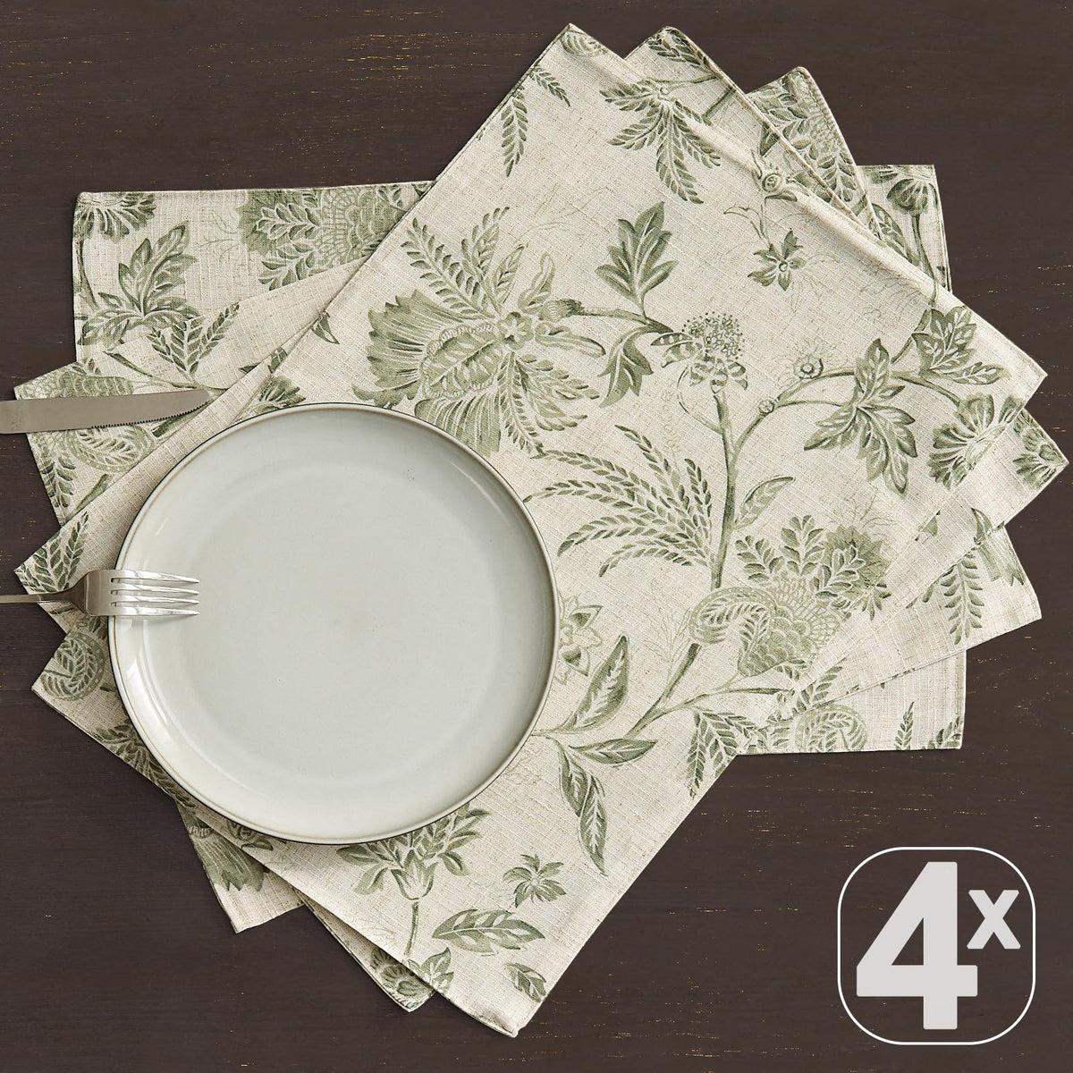 jinchan 13x19 inch placemats sized to fit most dinner plates.