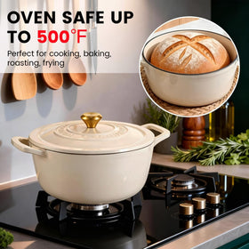 JINCHUFURI Dutch oven on stovetop for searing and browning