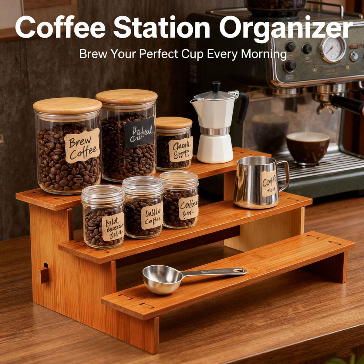 JinDoWin cabinet spice organizer compact design helps save counter space