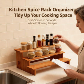JinDoWin cabinet spice organizer corner fit demonstrates versatile placement in kitchens