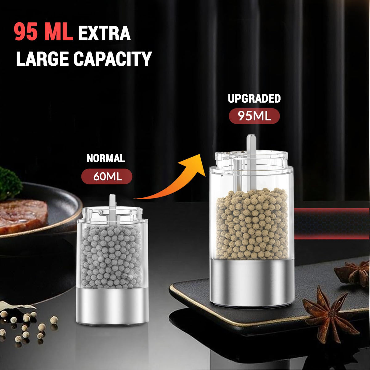 JINGASA stainless steel body adds durability and modern style.