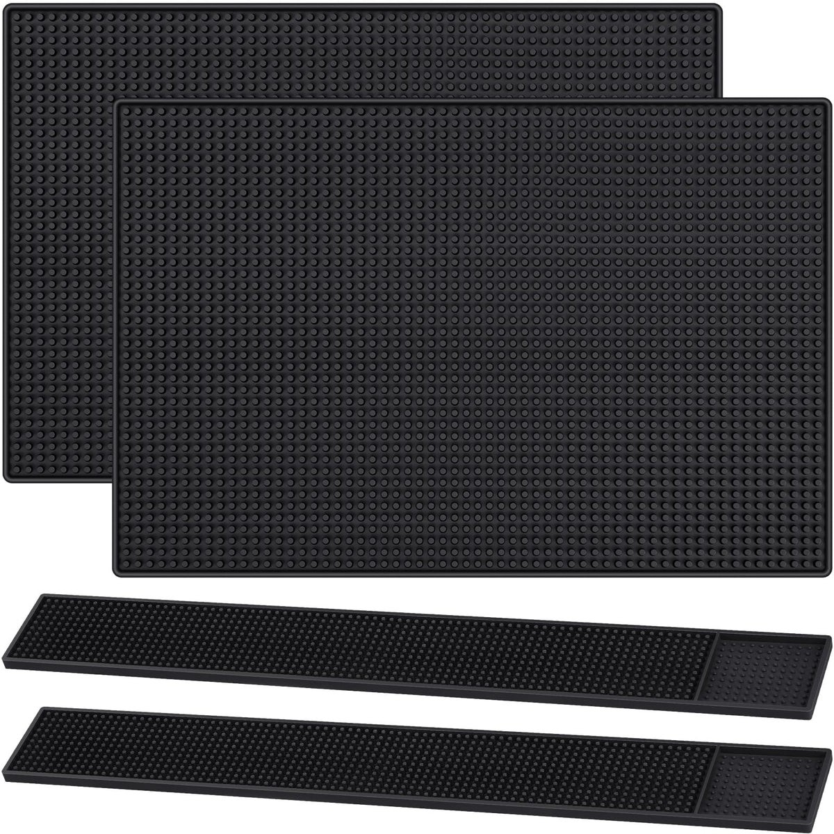 Jingmore bar mat 18x12 inches protecting counters during busy bartending sessions