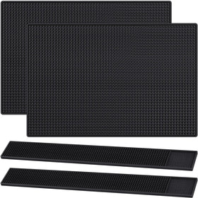 Jingmore bar mat 18x12 inches protecting counters during busy bartending sessions