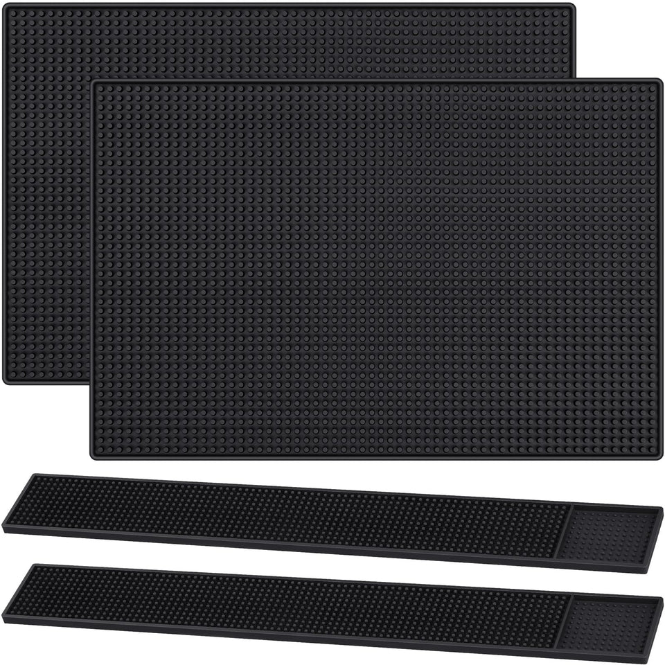Jingmore bar mat 18x12 inches protecting counters during busy bartending sessions
