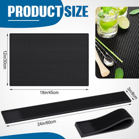 Jingmore bar mat 24x3 inches compact spill protection for small workstations