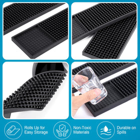 Jingmore four-pack bar mats offer versatile coverage for multiple stations