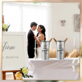 Jingmore buckets decorate a bridal shower with stylish practicality