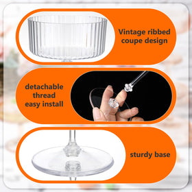 Jingmore clear dessert parfait cups showcase colorful treats with a chic, see-through finish.