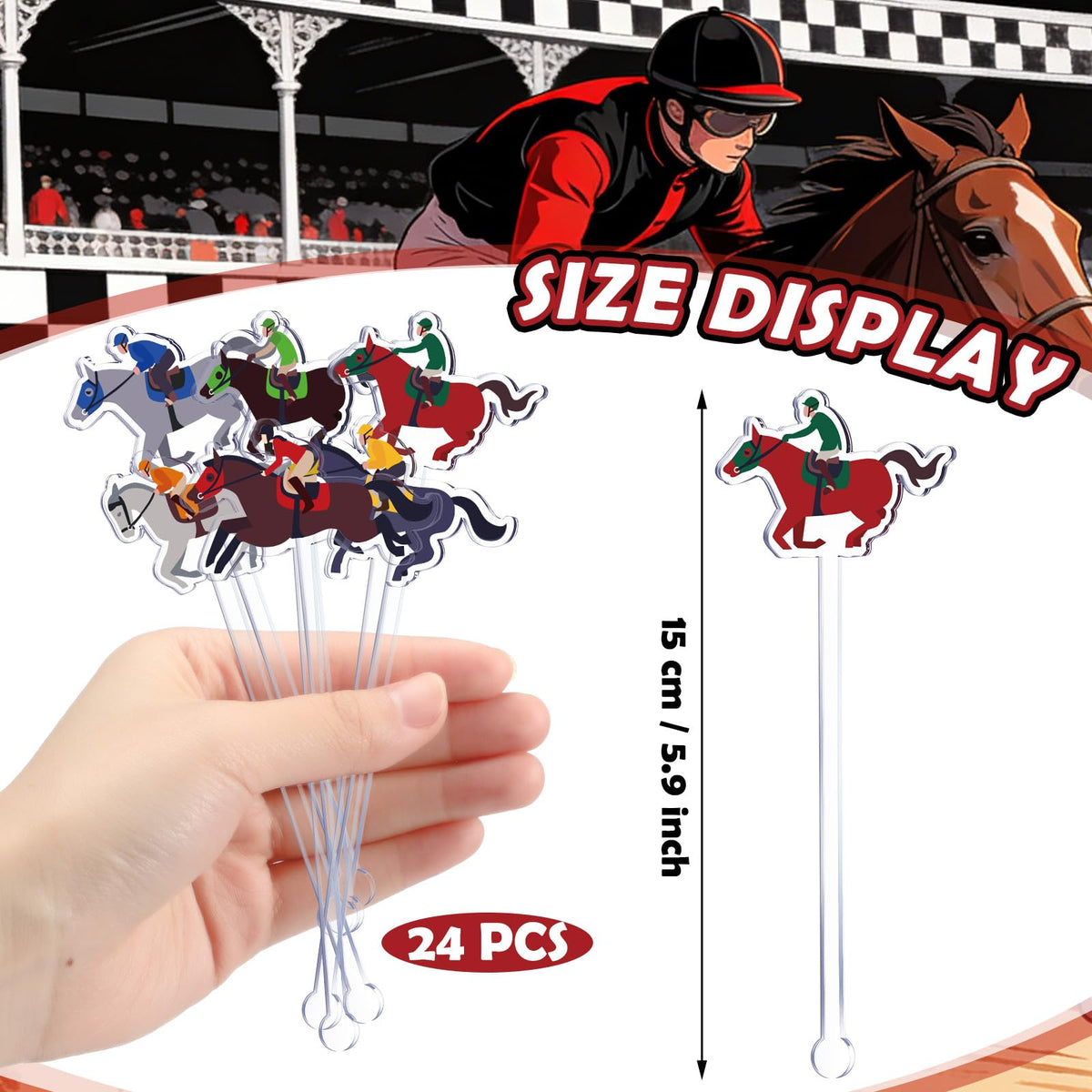 Jingmore reusable acrylic derby stirrers add durable flair to gatherings