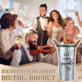 Jingmore buckets frame a romantic wedding send-off with soft glow