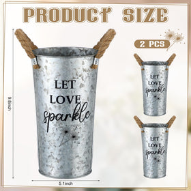 Jingmore silver and black metal wedding sparker buckets add timeless elegance