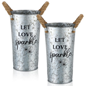 Jingmore two-pack wedding sparklers buckets for symmetric decor and glow