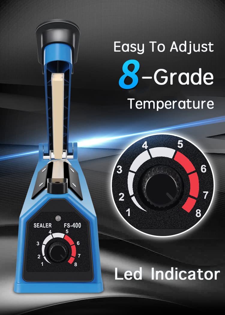 Automatic power-off indicator after sealing for safe operation.