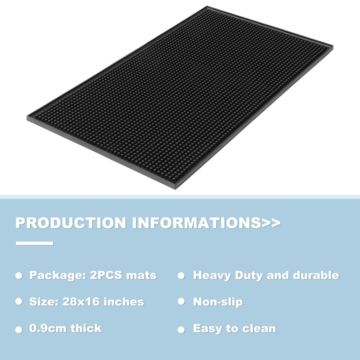 Jinmuxilll bar mat is easy to clean with soap and warm water.