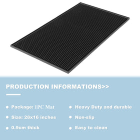 Jinmuxilll non-slip back bar mat protects surfaces.