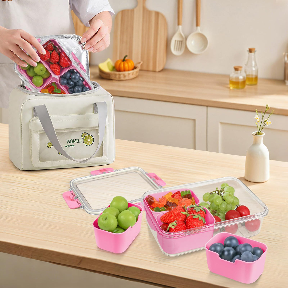 JINZORE gift-ready snack tray ideal for lunches, picnics, and parties.