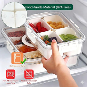 JINZORE removable inner tray enables flexible divider configurations for different snacks.