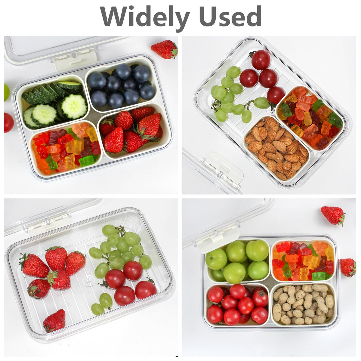 JINZORE Snackle Box clear compartments for quick view
