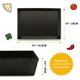 Jisculo Detroit-style pan interior with a smooth surface for easy release.
