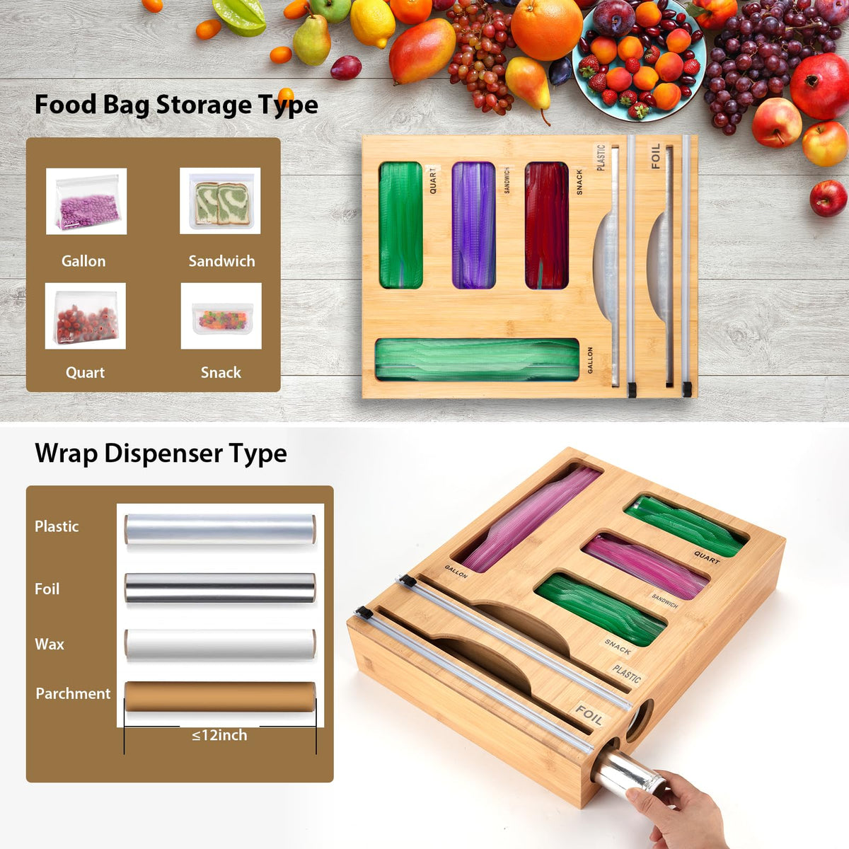 Jitner eco-friendly bamboo organizer for versatile kitchen storage.