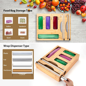 Jitner eco-friendly bamboo organizer for versatile kitchen storage.