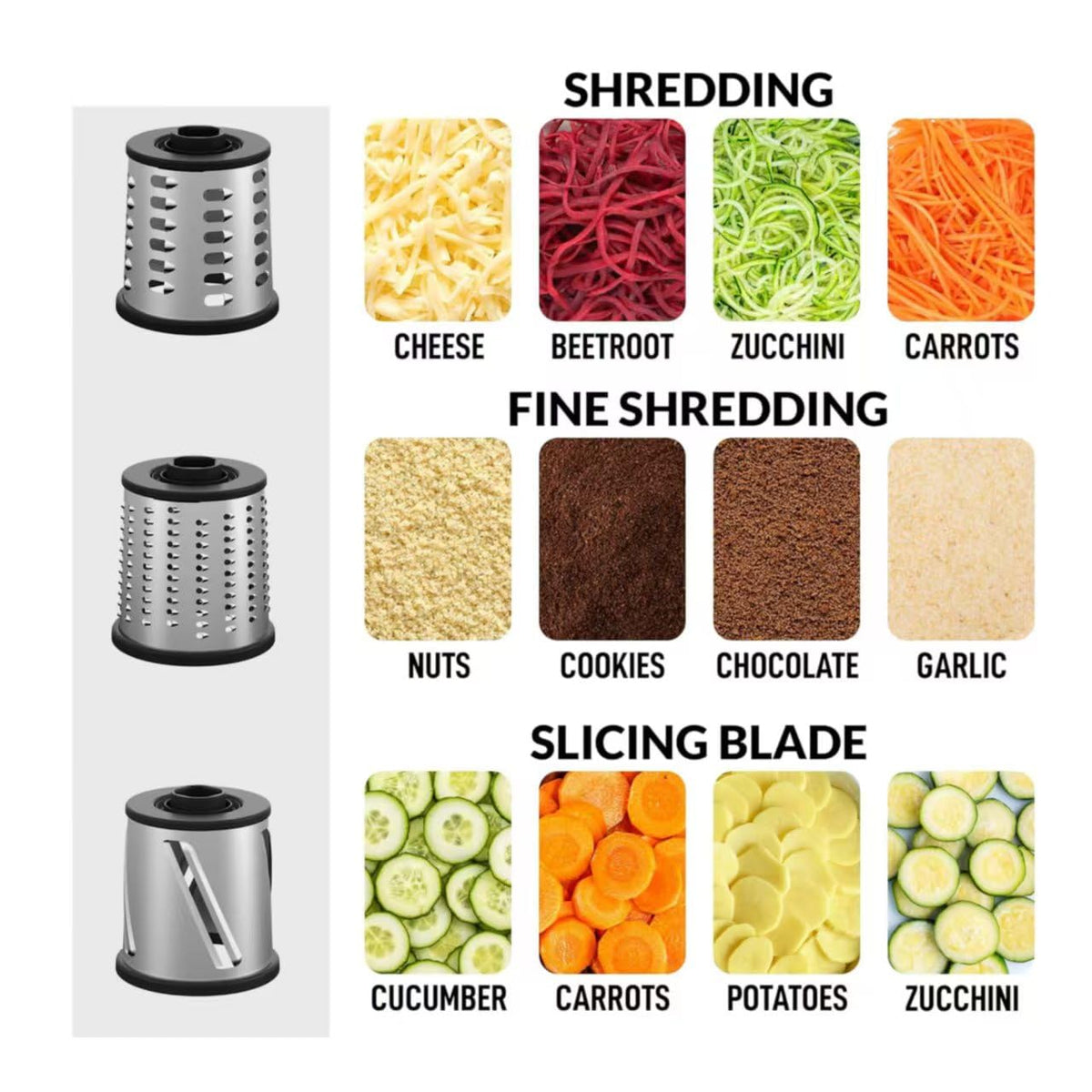 JIUMEXES grater food pusher protects fingers during grating