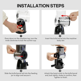 JIUMEXES rotary grater suction base for stable countertop use