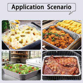 JIUMO party-ready disposable pans for easy cooking and serving.