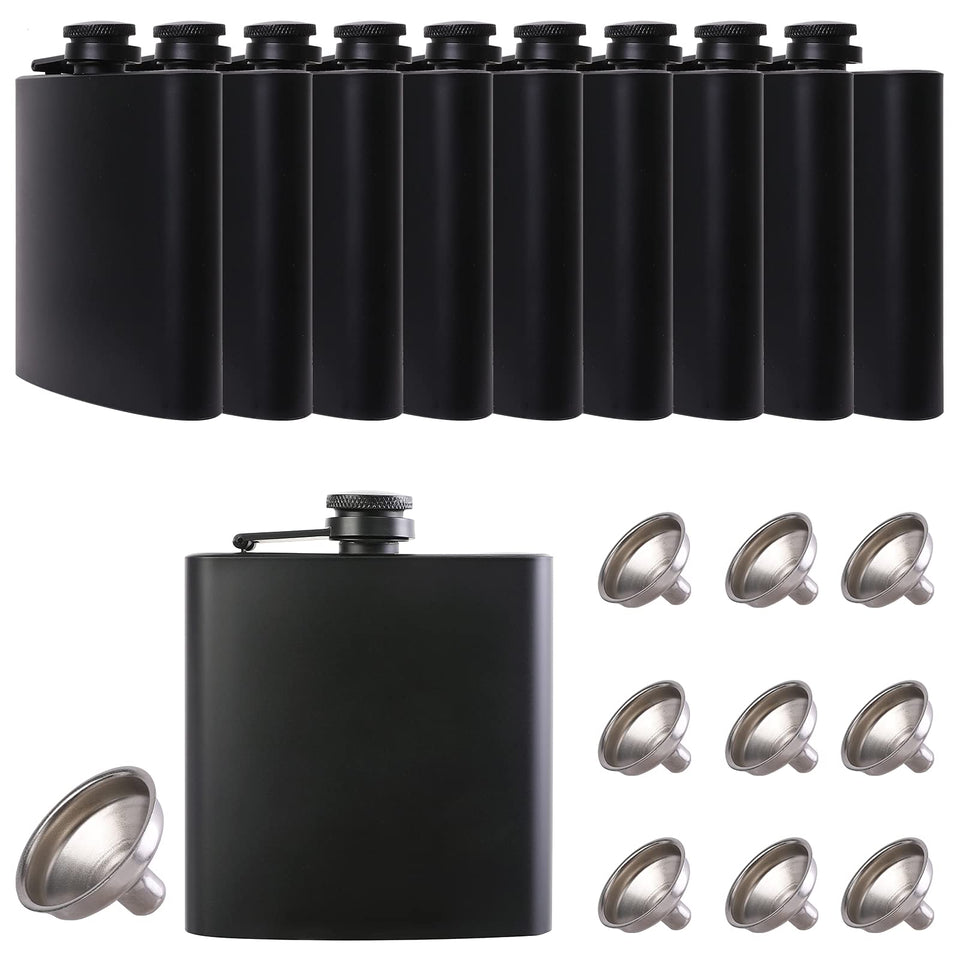 JIUZHU 6oz hip flask in stainless steel, durable and portable for travel.