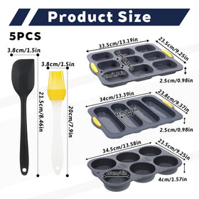 JJUNW 6-cup bun mold; versatile for hot dog buns and breads.