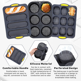 JJUNW 9-cup bun mold; bake larger batches with even heat.
