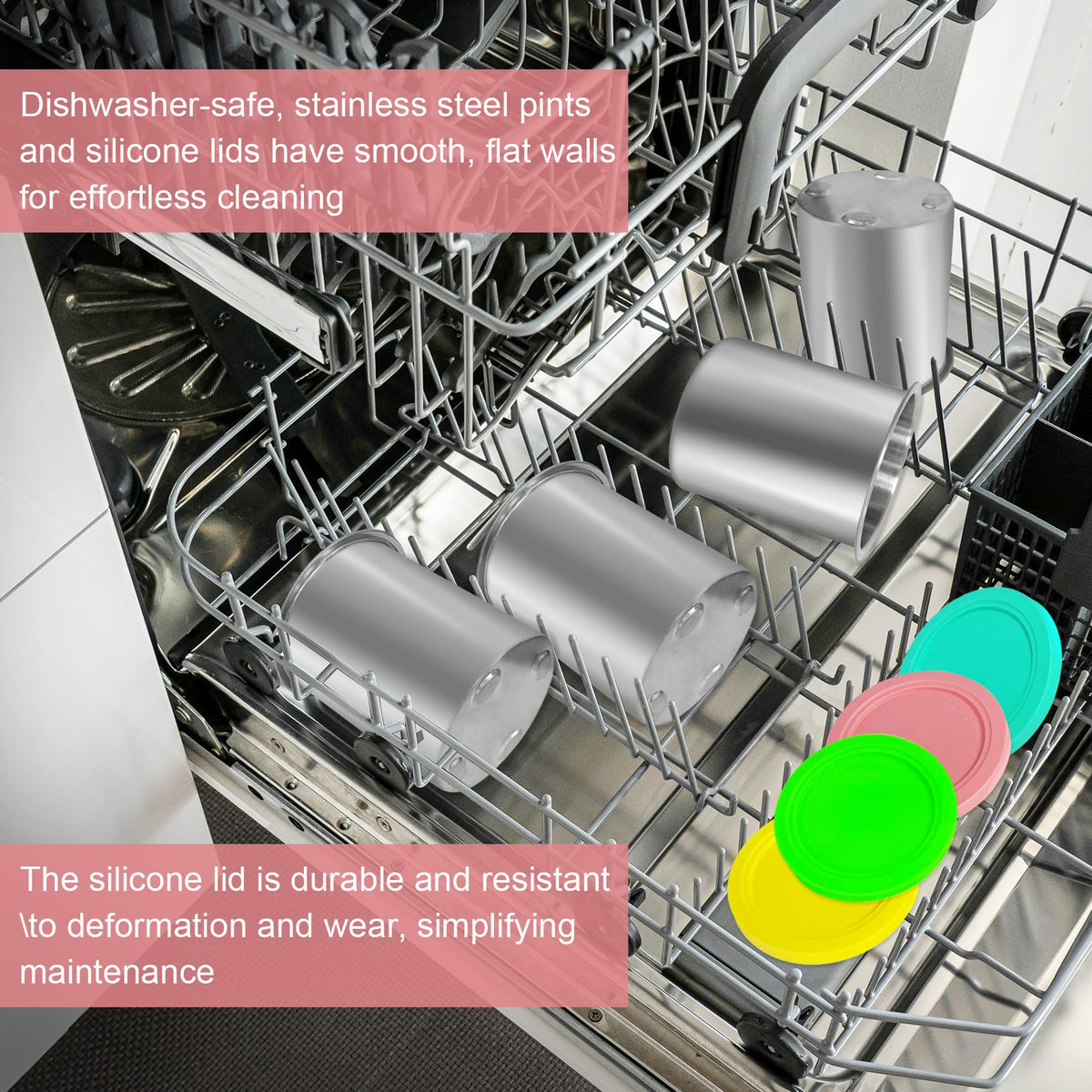 jjxeqo silicone lids seal odors, protect flavors during freezing.