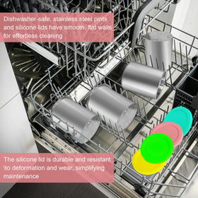 jjxeqo silicone lids seal odors, protect flavors during freezing.