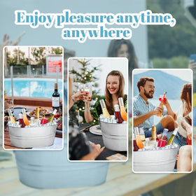 JJXUANER galvanized beverage bucket with insulation to keep drinks cold
