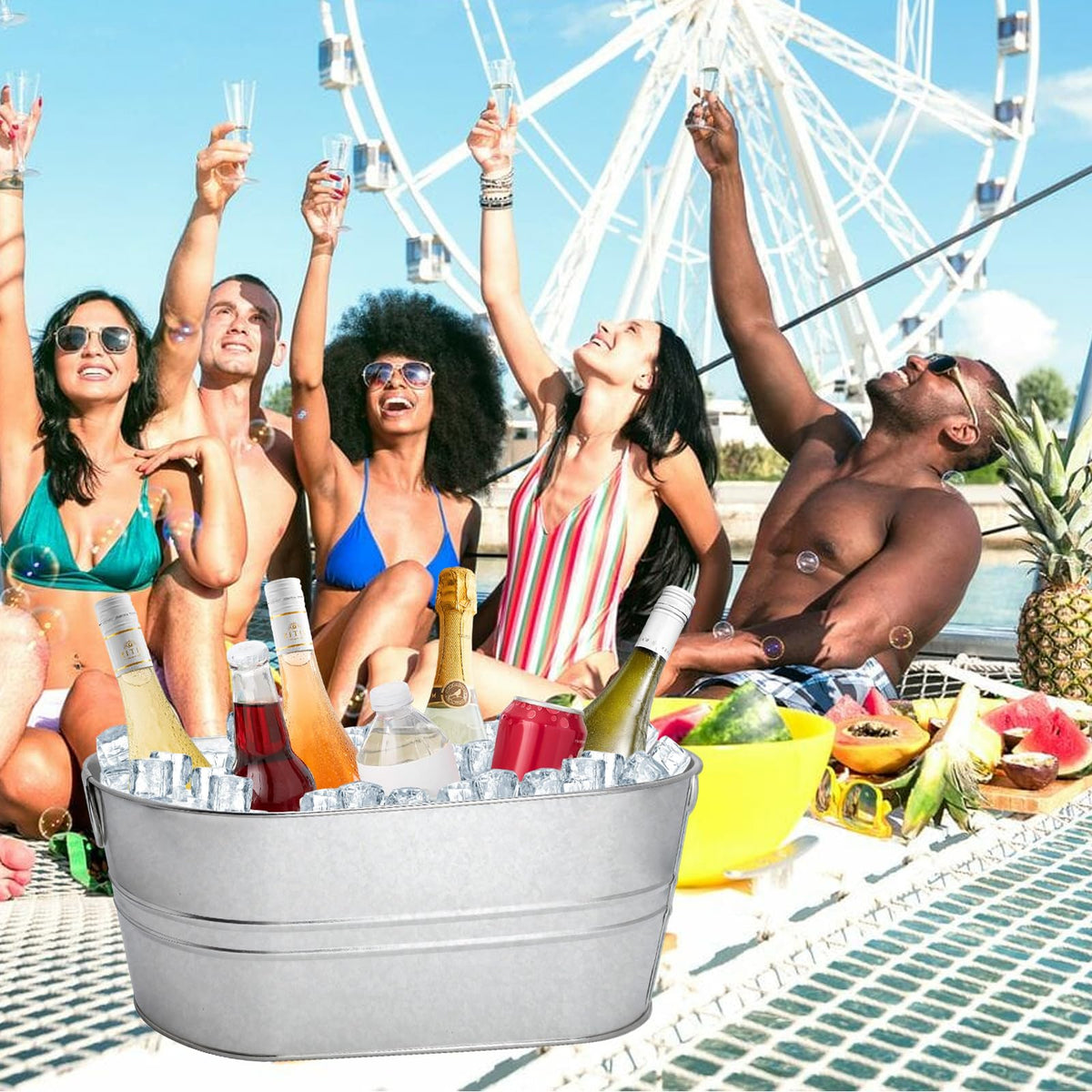 JJXUANER indoor/outdoor ice bucket for bars, hotels, and buffets
