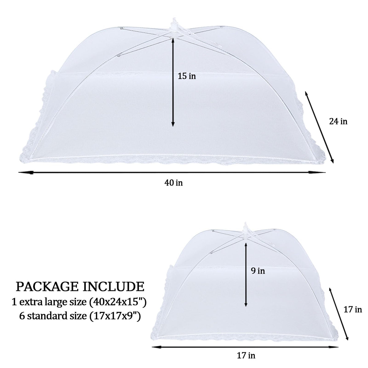 JJXUANER standard 17x17 food cover keeps snacks clean at backyard gatherings