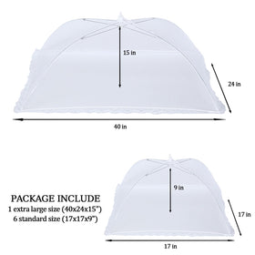 JJXUANER standard 17x17 food cover keeps snacks clean at backyard gatherings