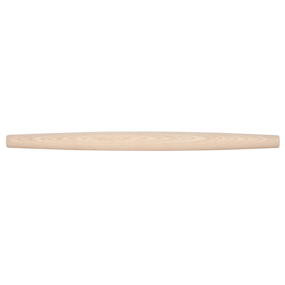 J.K. Adams Maple French Rolling Pin side view highlighting lightweight maple design for precise dough control.