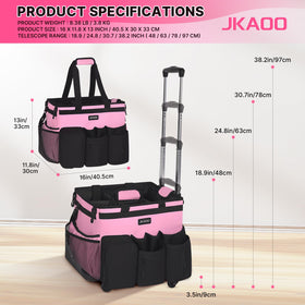 JKAOO detachable trolley assembly enables easy transport between rooms.